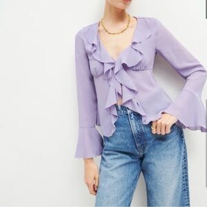 Reformation Lissy top in Aura